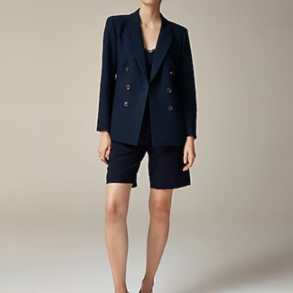 NWT J.Crew Double-Breasted Blazer - Black - Size 2 - Picture 5 of 8